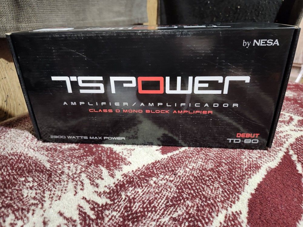 TS Power Debut TD-80 Micro Amplifier Class D Monoblock Amplifier 1400 Rms At 2 Ohm