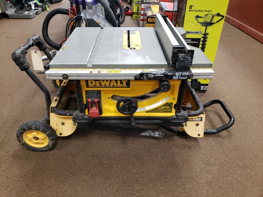 Dewalt 10" Table Saw With Wheeled Stand DWE7491