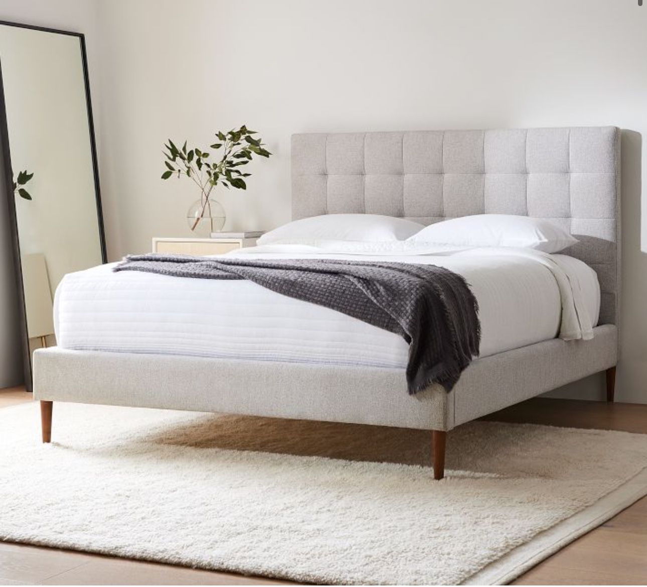 King Bed - Emmett Tufted Bed West Elm $275 ONLY!!
