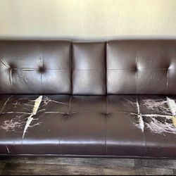 Pickup TODAY - MOVING - Brown futon sofa