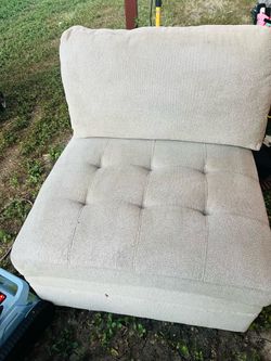 Beige Tufted Accent Chair
