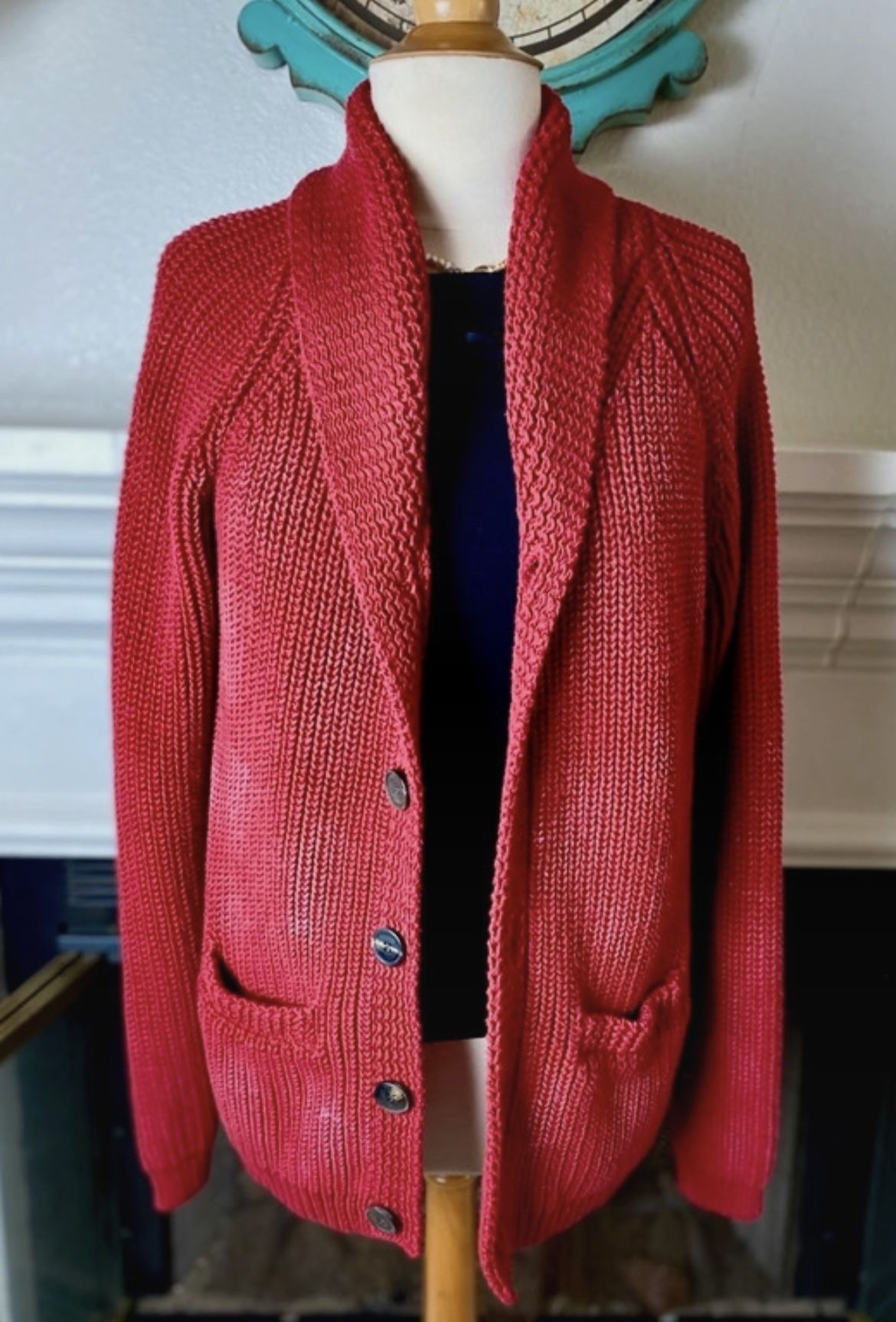 Lauren Ralph Lauren Cotton Knit Cardigan Sweater