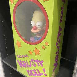 The Simpsons Good & Evil 16" Talking Krusty Pull String Doll Plush