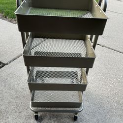Four Shelf Rolling Bar Cart
