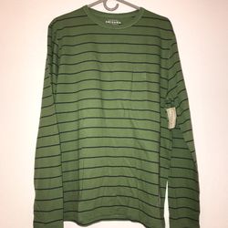 ARIZONA Original Jean Company Green Long Stripe Shirt