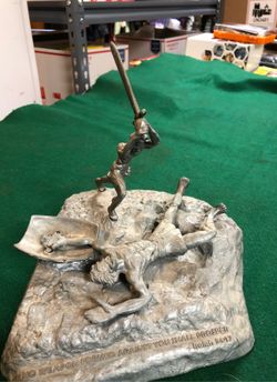 Vintage PTL club religious statue David & Goliath