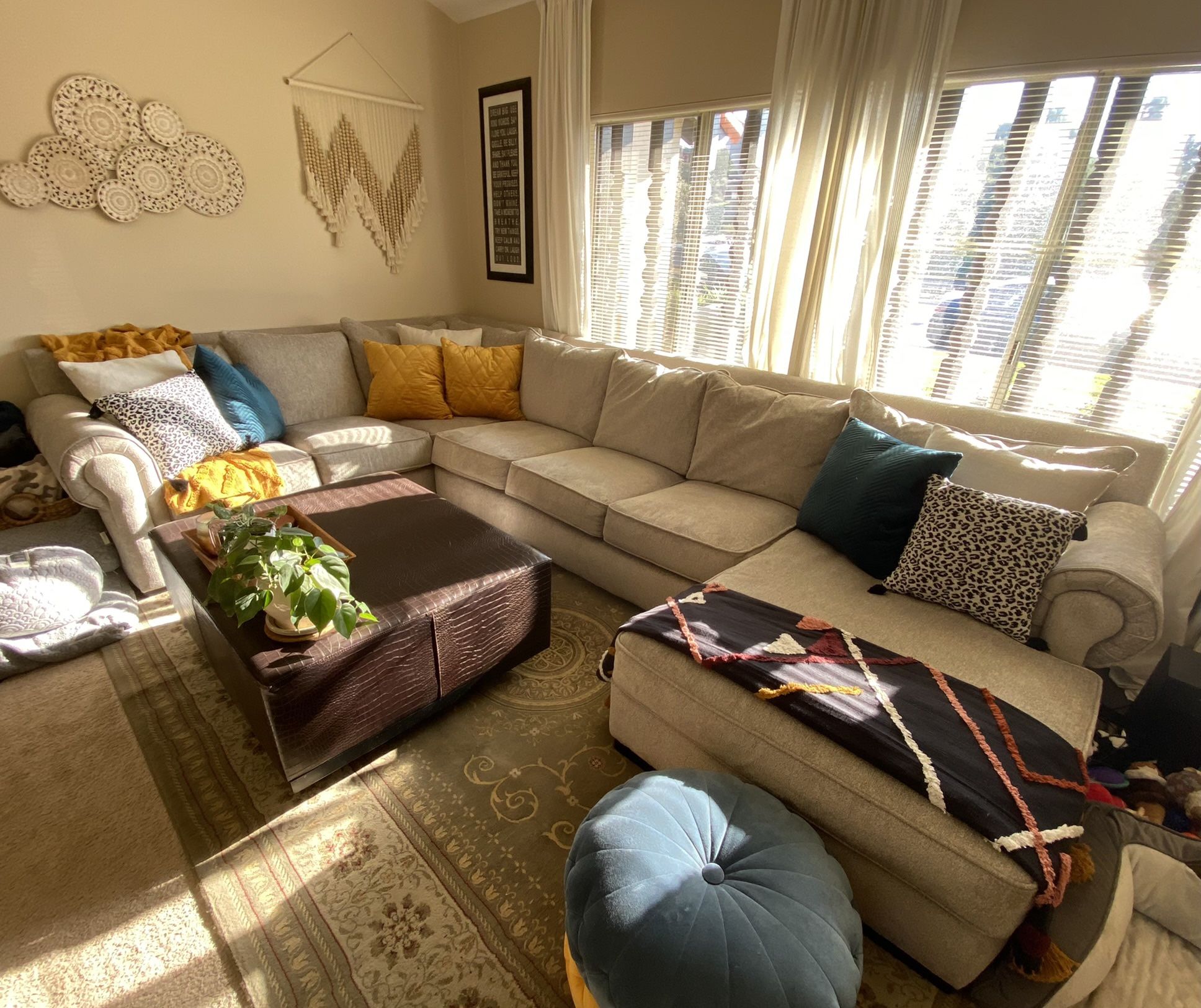 Commercial Grade Faux Leather Ottoman 