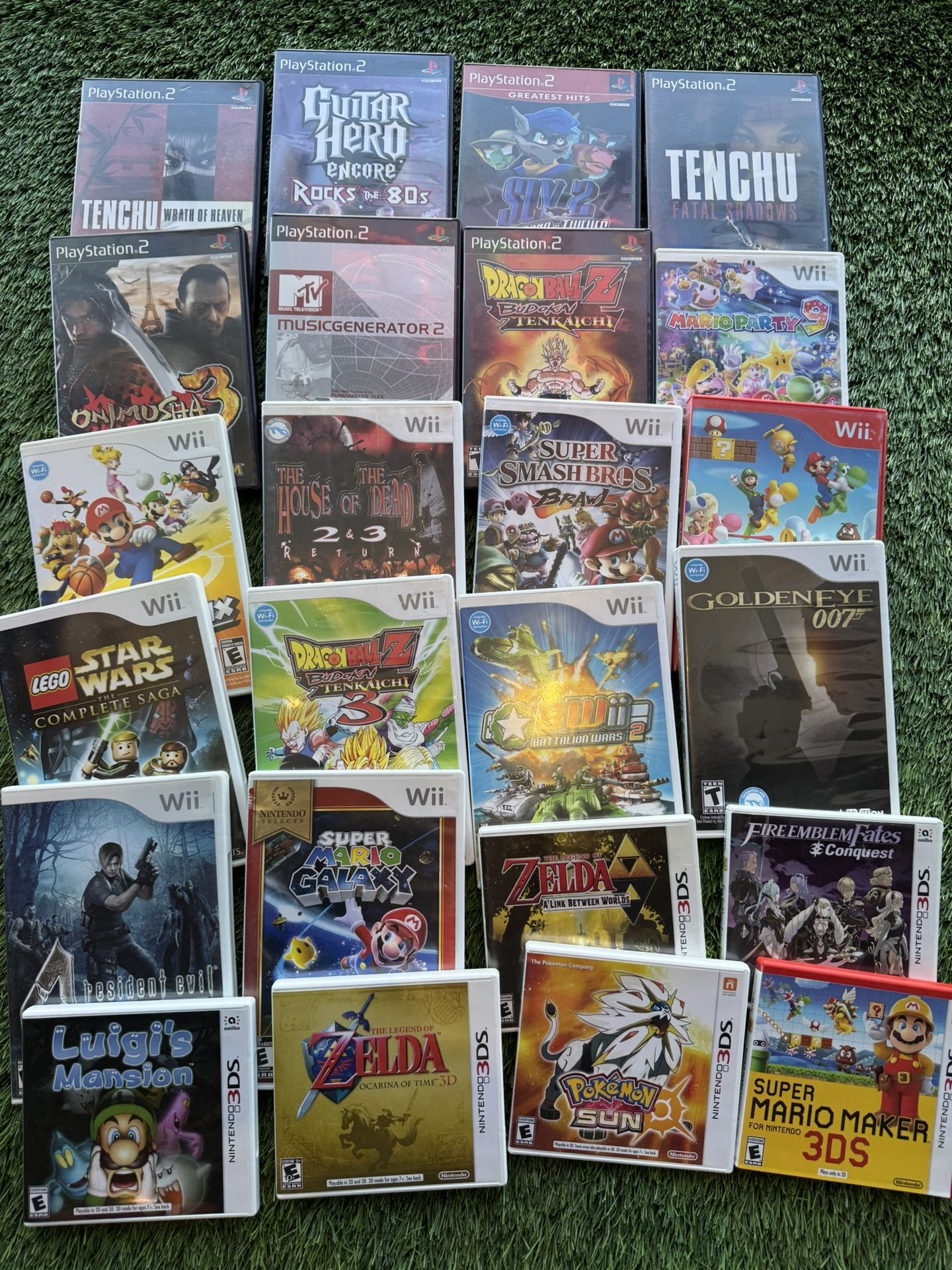 PlayStation 2, PS2, Wii, Nintendo 3DS, Dragonball Z, Super Mario, Pokemon,