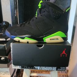 Jordan 6 Electric Green Good Cond. Sz 10 $125