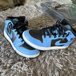 Nike Light Blue High Top Air Jordan’s 
