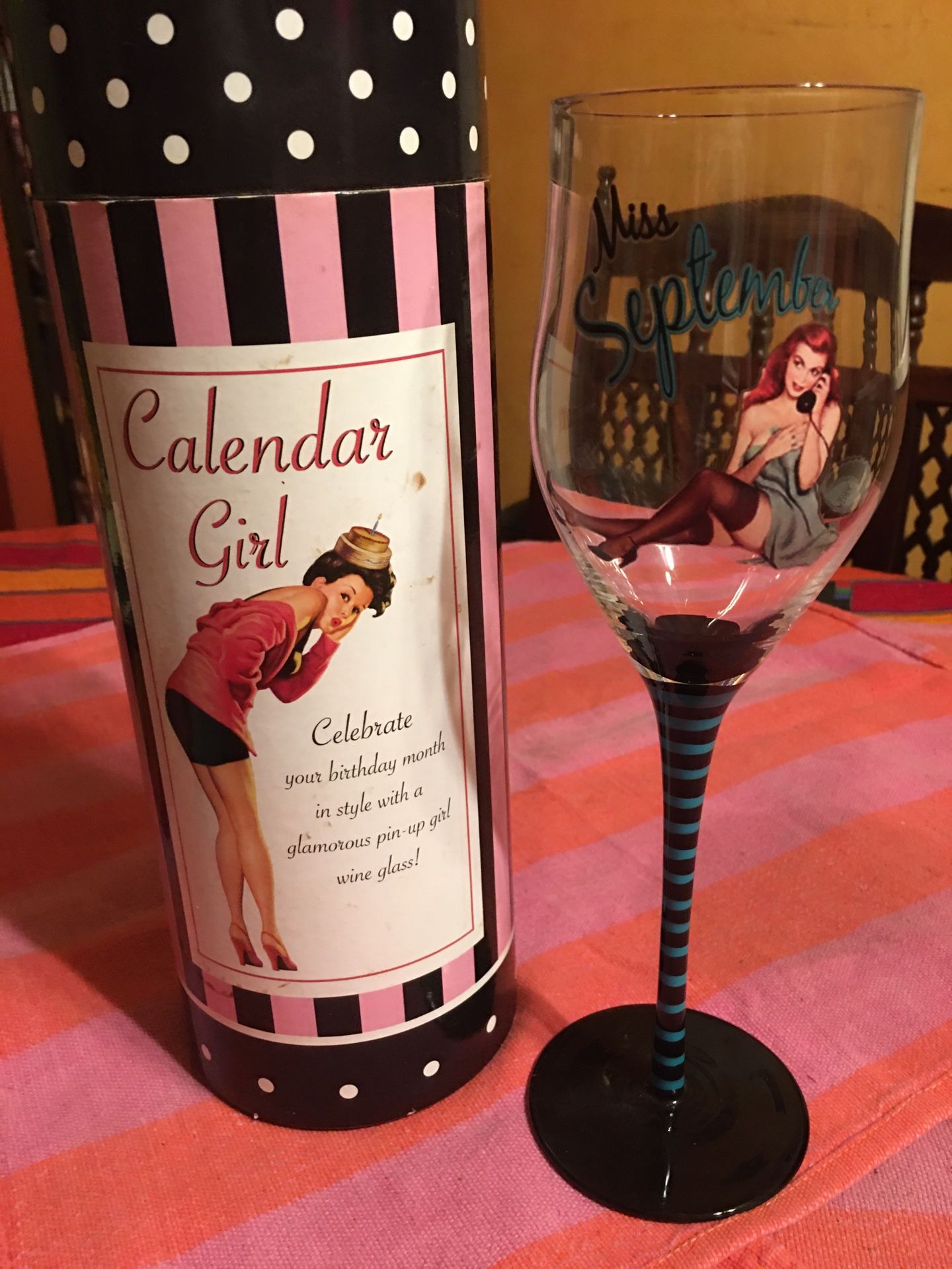 Oversized September Birthday Collectible Wine Glass