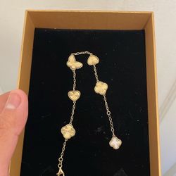 10k Gold Butterfly Clover Bracelet 