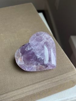 Amethyst Gemstone Heart ( firm on price )