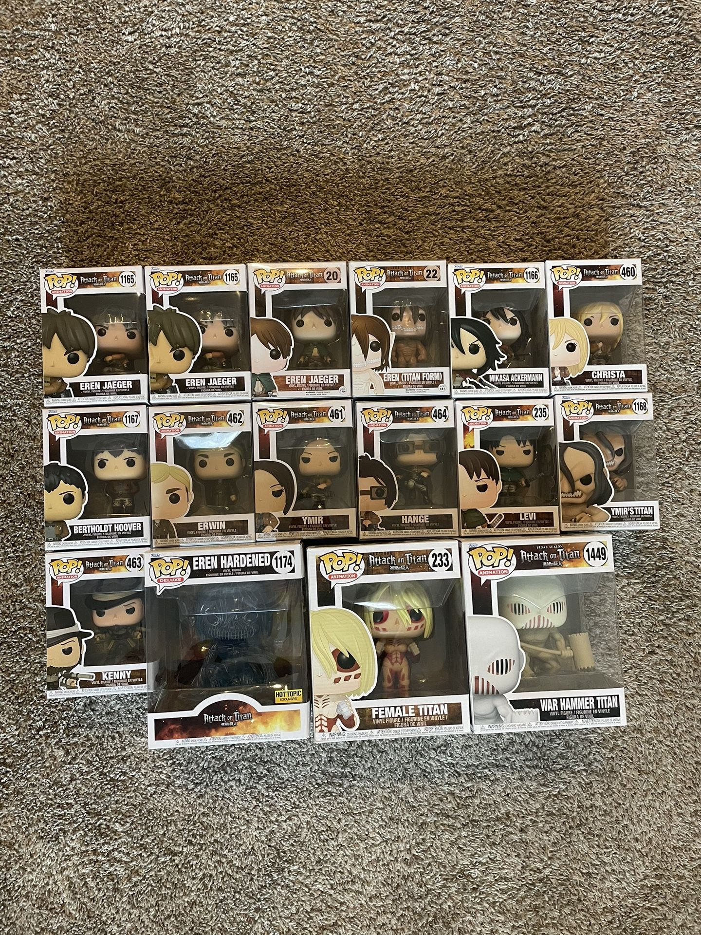 Attack On Titan Funko Pop Lot