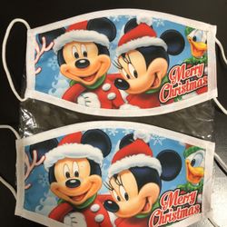 Disney Mickey & Minnie Mouse Christmas Face Masks
