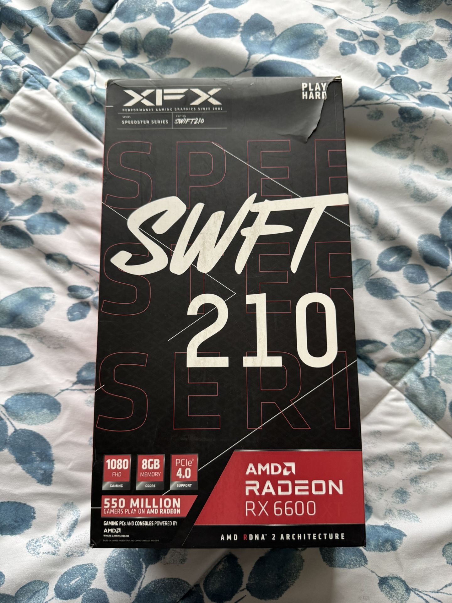 XFX Speedster SWFT 210 AMD Radeon™ RX 6600 Core Gaming Graphics Card with 8GB GDDR6, AMD RDNA™ 2
