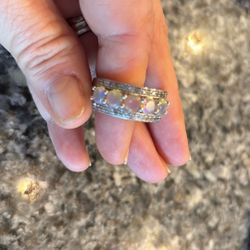 Sterling opal sz 12 ring