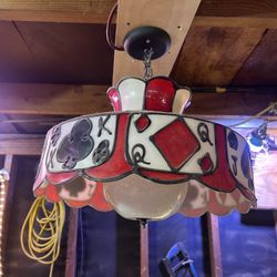 Rare 1970’s Vintage Playing Card Light Fixture 