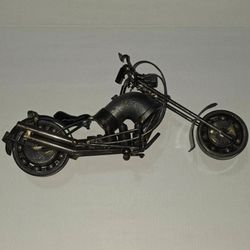 Handmade Scrap Metal Motorcycle Art Nuts & Bolts Art Sculpture Harley Davidson