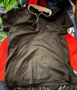 Kids Xl Puma Black Short Sleeve Quarter Zip Top