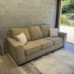 (Delivery) Beige 3-Seater Sofa / Couch