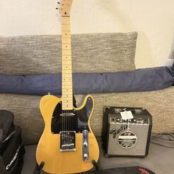 New Electric Guitar & Amp Bundle - Squire Affinity Series Telecaster Electric Guitar w/ Amp & More