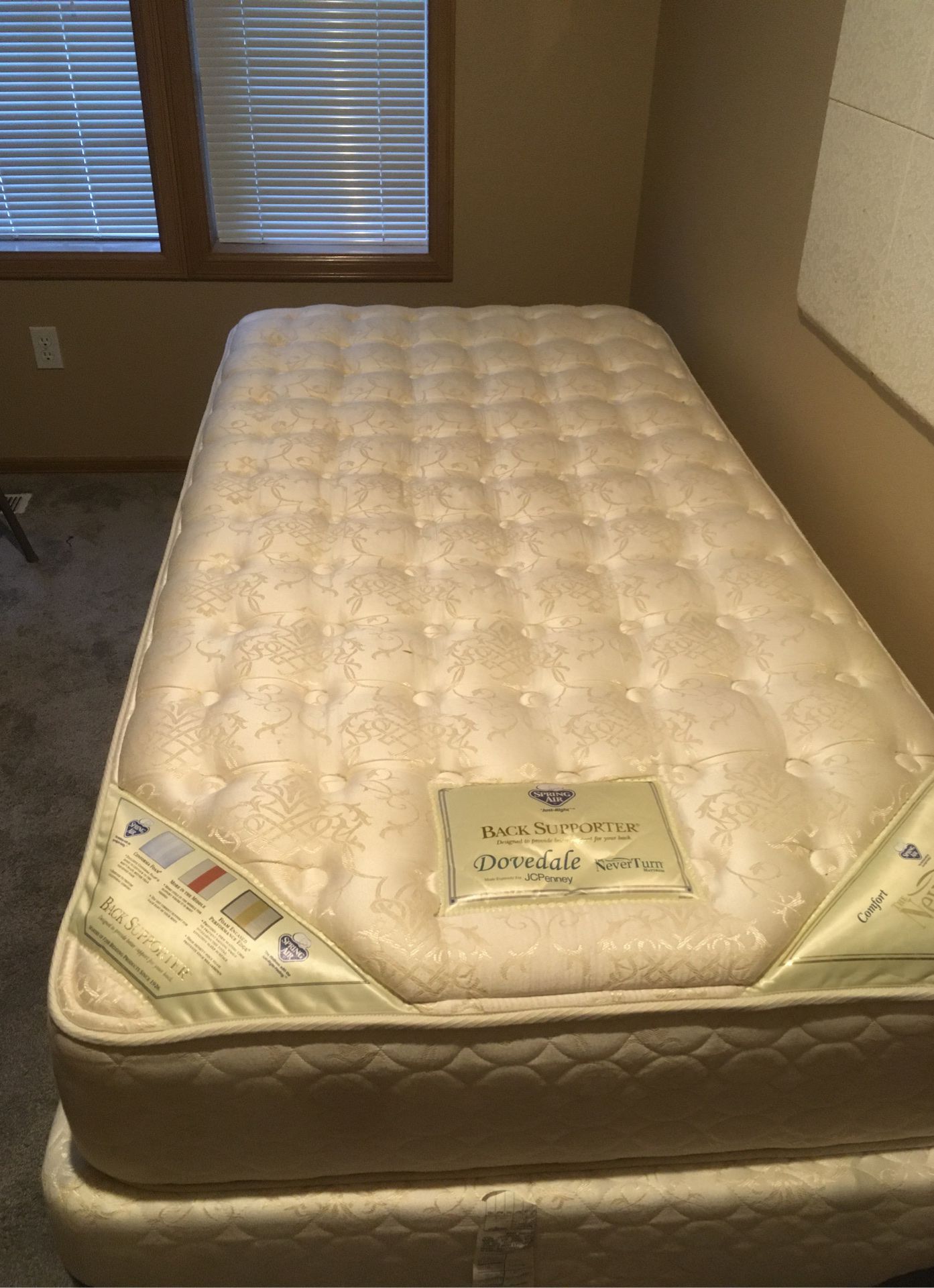 Single Bed Mattress, Box Spring and Frame