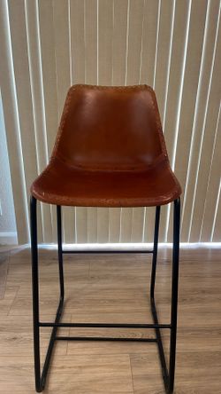 CB2 Roadhouse Saddle Leather Bar Stools