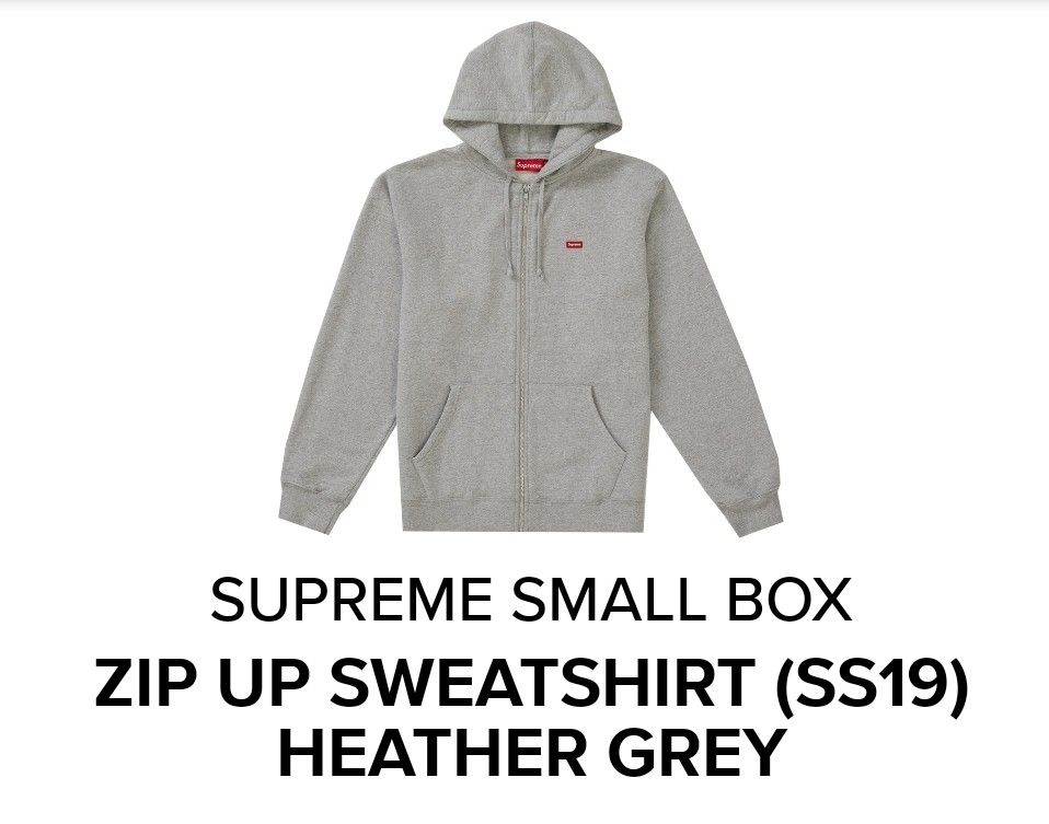 Supreme small box zip up sweater