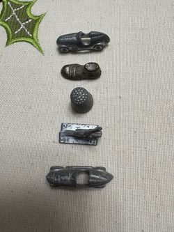 Vintage 1950’s Monopoly Silver Tone Metal Game Tokens