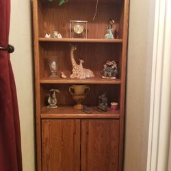 Book self with 2 door compartments W 30 x L 70 inches(SOLID WOOD) 