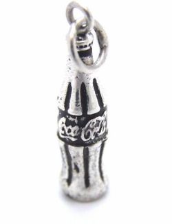 Coca Cola Charm Pendant .925 Sterling Silver