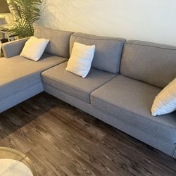 Apartment Perfect Grey Couch - Soft and Comfy - SAME DAY DELIVERY - No Credit Needed