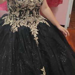 Sweet 16 black And Gold Dress Sz 2XL