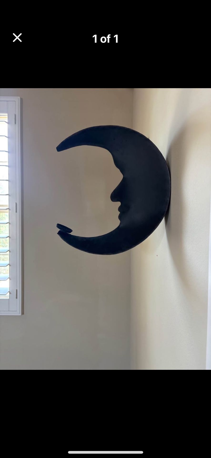 Decorative metal moon