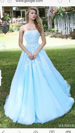 Light blue/ivory Sherri hill dress
