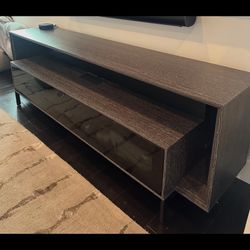 Modern Dark Wood TV Stand / Media Console – Sleek Design