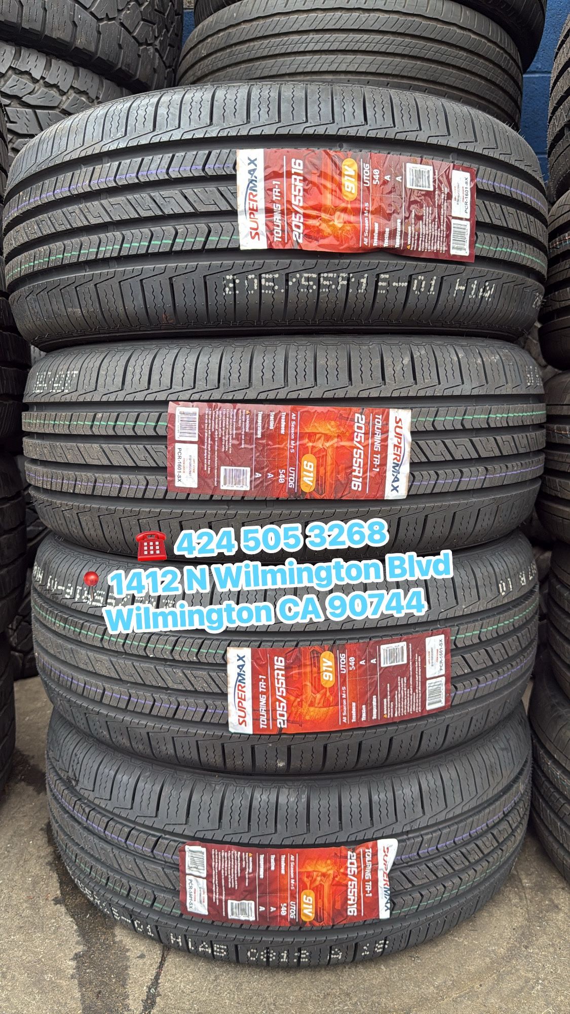 Nuevas 205/55R16 m marca SuperMax , Garantía 50,000 Millas 