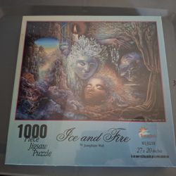 1000 Peice Puzzle Ice And Fire By Josephine Wall