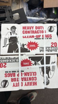 Heavy duty contractor bags black