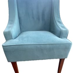 HomePop Swoop Arm Accent Chair in Teal (Turquoise) Velvet