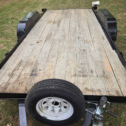 16ft flatbed equipment trailer hauler