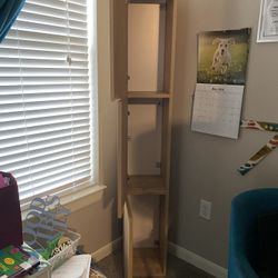 Tall Wooden Floating TV Stand/Shelf