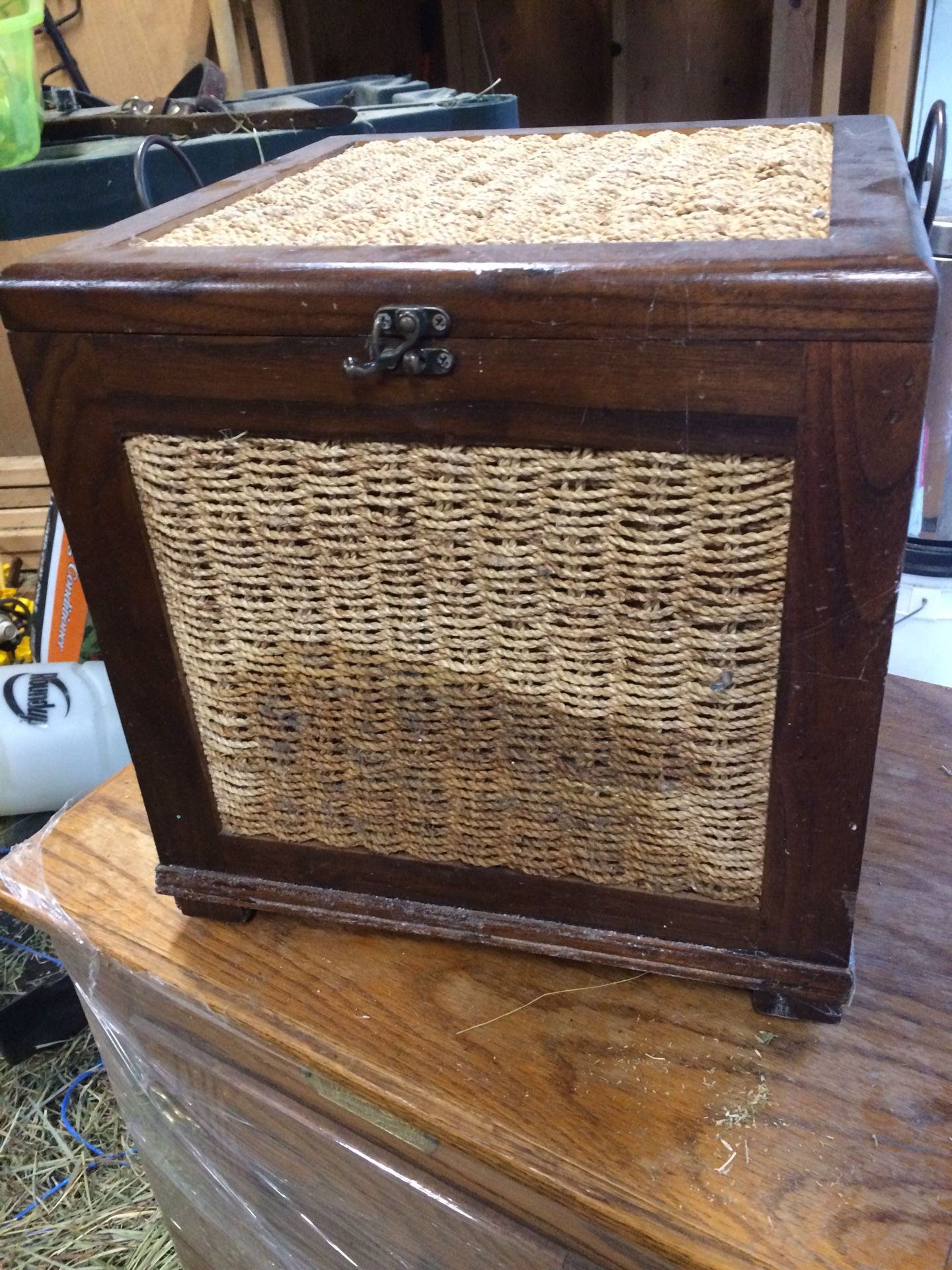 Wicker basket storage container decorative