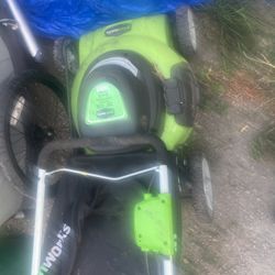 Corded Greenworks Mower Like New