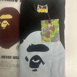 Bape ABC shirt “black Light Blue”