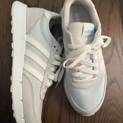 Adidas Powder Blue Gray White Trainers