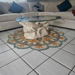Coffee table and side tables dolphins