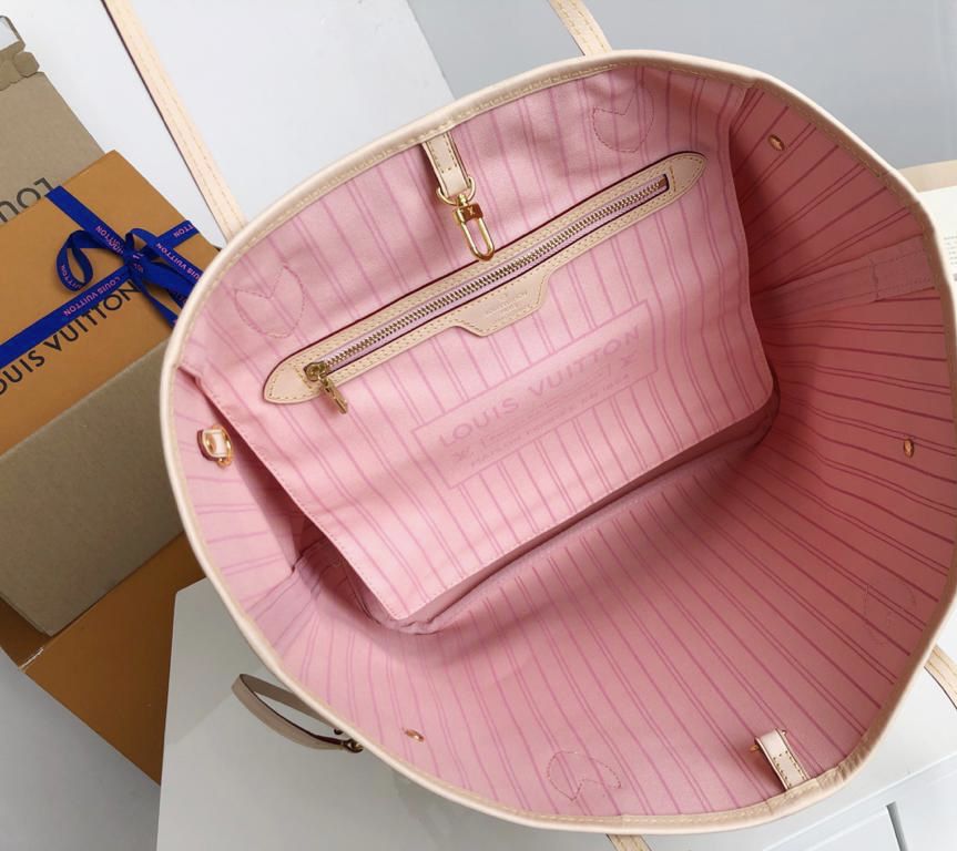 Vancouver Boujee Consignment on Instagram: ✖SOLD - DEPOSIT RECEIVED✖ LOUIS  VUITTON Neverfull MM in rose ballerine Damier Azur canvas. Pristine  condition, 9.8/1…