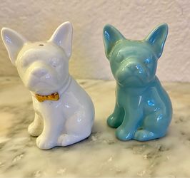 French Bulldog Ceramic Salt and Pepper Shakers